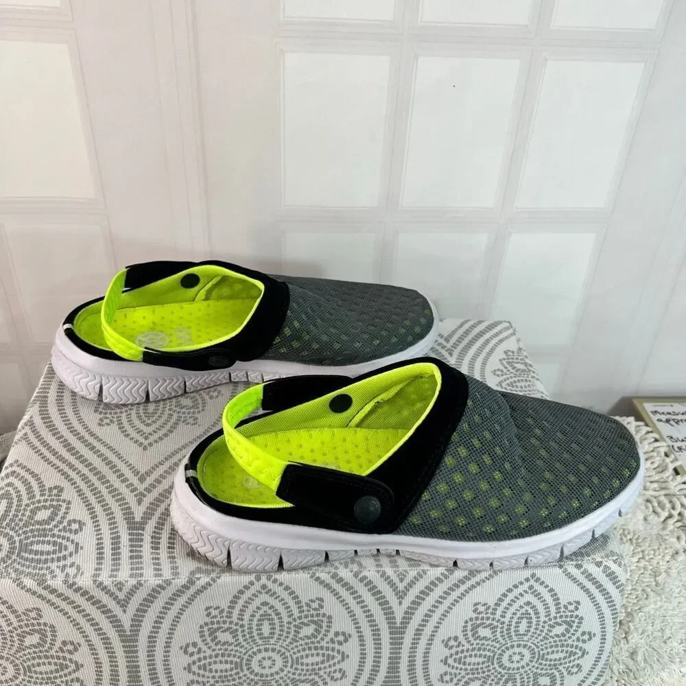 🔥🔥 5/$25 sale 🔥🔥 Gray Green Mesh Lightweight Outdoor Beach Garden Clogs Sandals